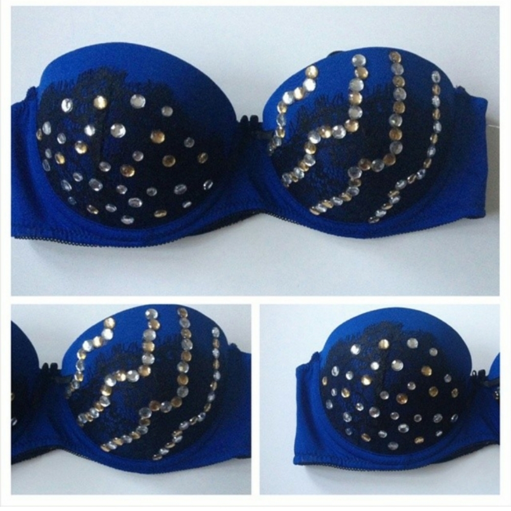 ❤Custom made rhinestone bra